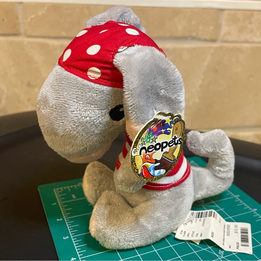 Neopets Plushie Pirate Blumaroo, 7” tall, NWT